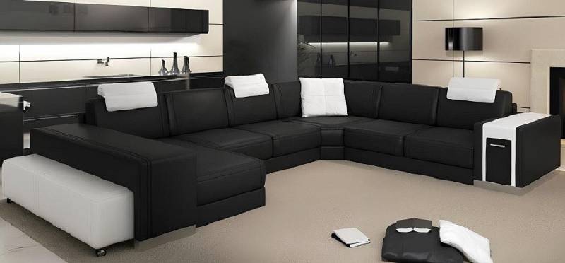 Xlmoebel Wohnlandschaft Leder Sofa Ecke – Polster Couch in moderner L-Form, Hergestellt in Europa von Xlmoebel