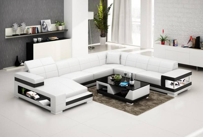 Xlmoebel Wohnlandschaft Ledersofa Eckcouch in modernem Design G8017, Hergestellt in Europa von Xlmoebel