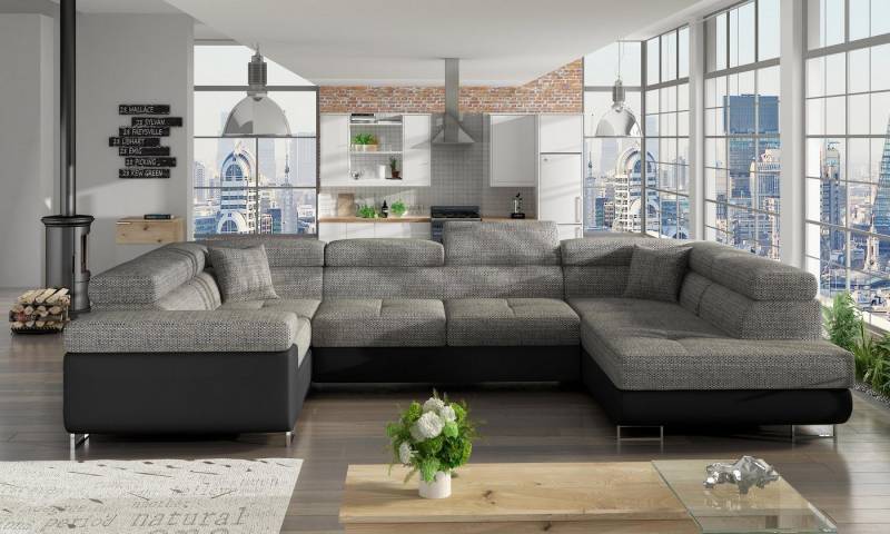 Xlmoebel Wohnlandschaft Modernes Design Sofa – Schlafcouch mit Bettfunktion und Polster, Hergestellt in Europa von Xlmoebel