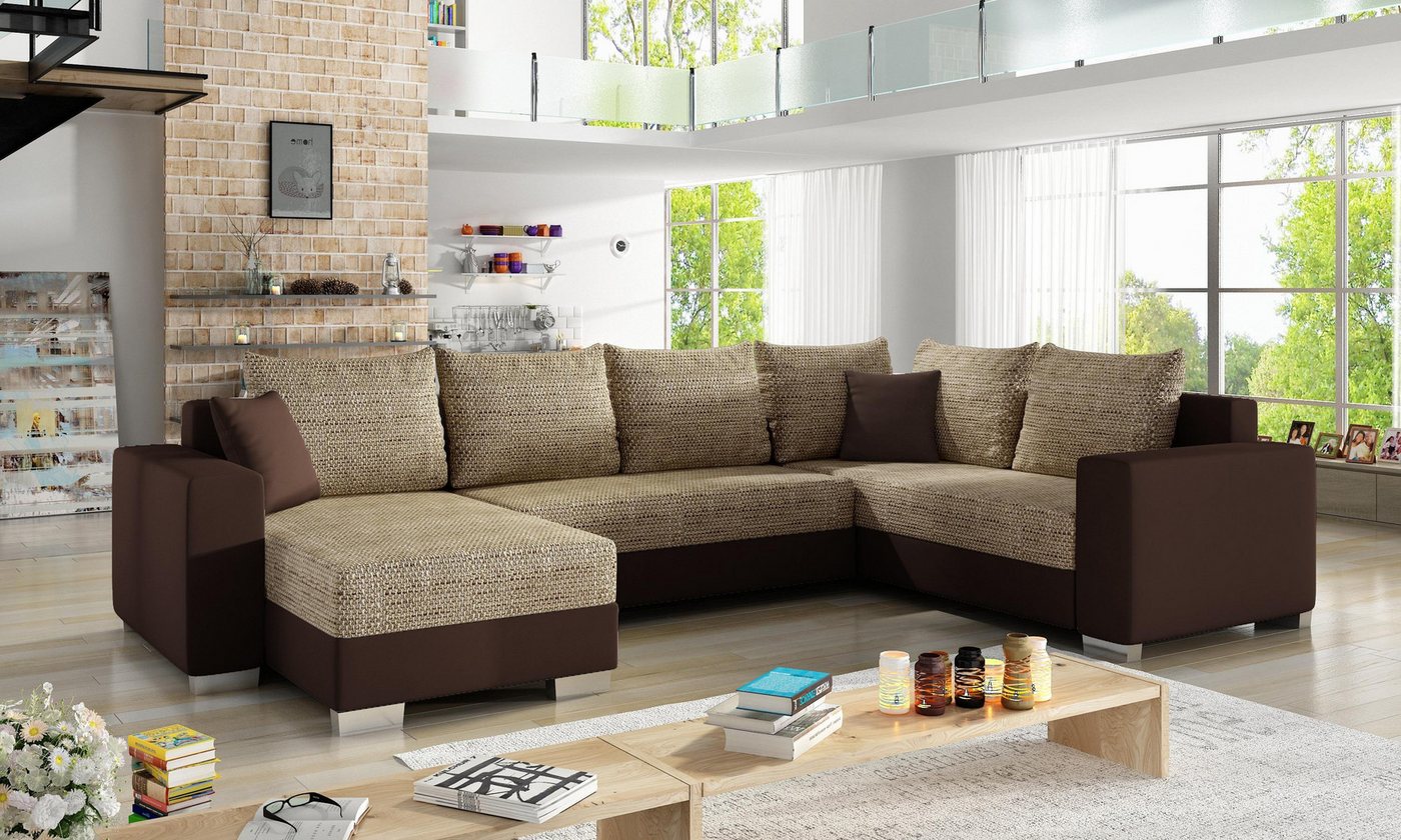 Xlmoebel Wohnlandschaft Modernes Design Sofa – Schlafcouch mit Polsterung aus Textil, Hergestellt in Europa Xlmoebel Wohnlandschaft Modernes Design Sofa – Schlafcouch mit Polsterung aus Textil, Hergestellt in Europa von Xlmoebel