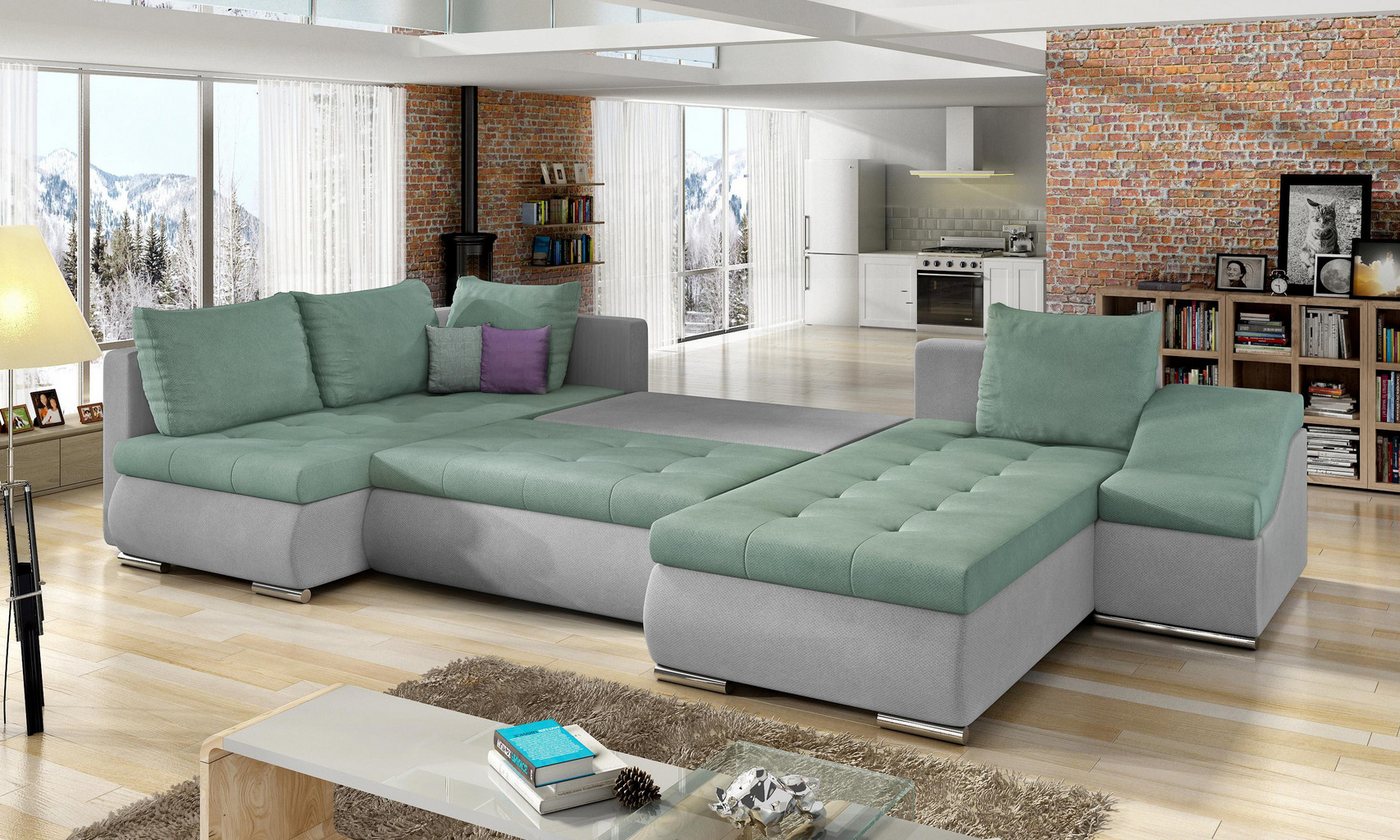 Xlmoebel Wohnlandschaft Modernes U-Form Schlafsofa Polstercouch mit Bettfunktion Design, Hergestellt in Europa Xlmoebel Wohnlandschaft Modernes U-Form Schlafsofa Polstercouch mit Bettfunktion Design, Hergestellt in Europa von Xlmoebel