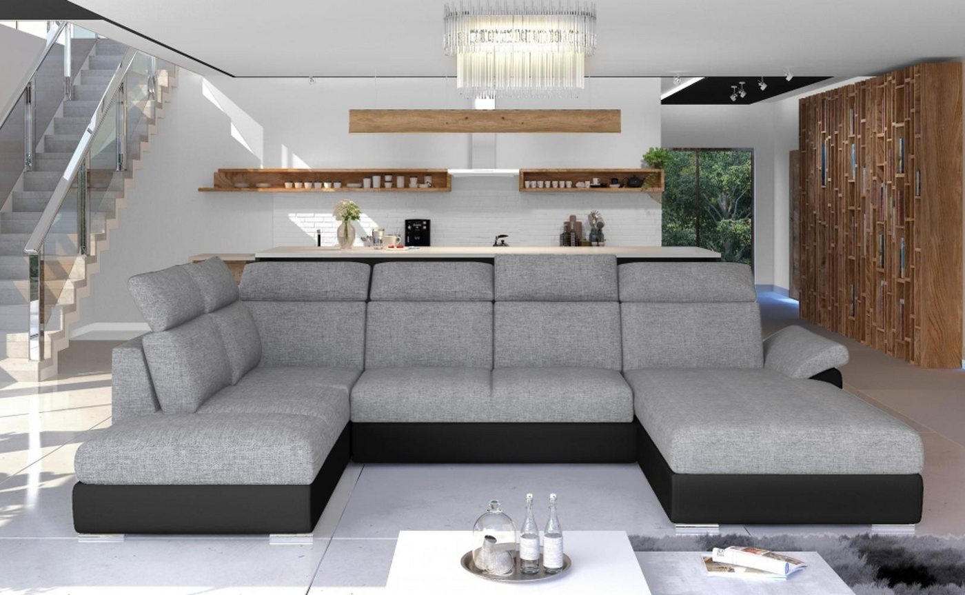 Xlmoebel Wohnlandschaft Modernes U-Form Sofa aus Stoff – Design Couch mit Polsterung, Hergestellt in Europa von Xlmoebel