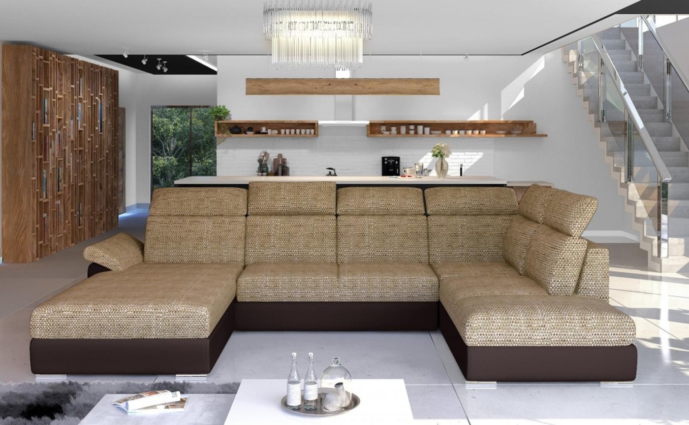 Xlmoebel Wohnlandschaft Modernes U-Form Sofa aus Stoff – Design Couch mit Polsterung, Hergestellt in Europa von Xlmoebel