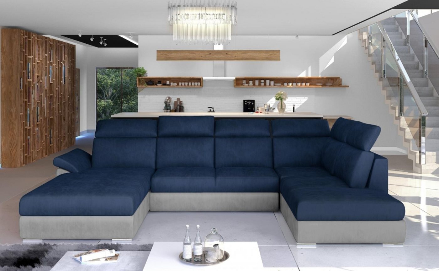 Xlmoebel Wohnlandschaft Modernes U-Form Sofa aus Stoff – Design Couch mit Polsterung, Hergestellt in Europa von Xlmoebel