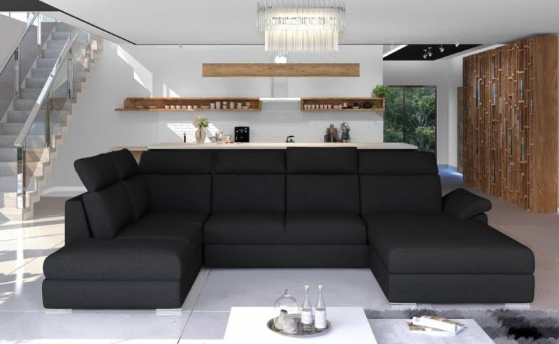 Xlmoebel Wohnlandschaft Modernes U-Form Sofa aus Stoff – Design Couch mit Polsterung, Hergestellt in Europa von Xlmoebel