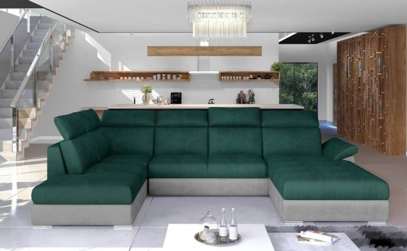 Xlmoebel Wohnlandschaft Modernes U-Form Sofa aus Stoff – Design Couch mit Polsterung, Hergestellt in Europa von Xlmoebel