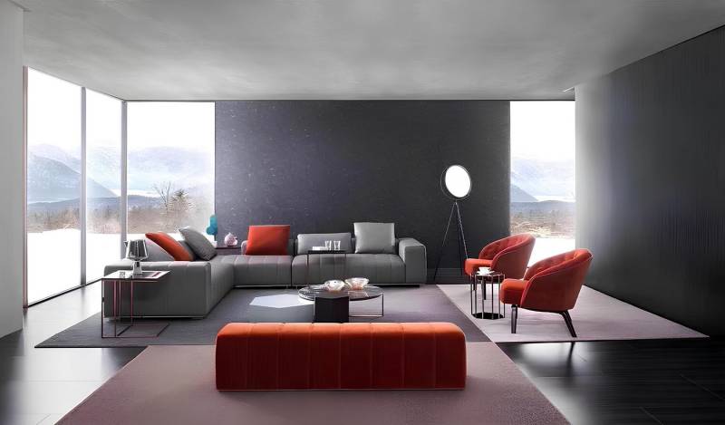 Xlmoebel Wohnlandschaft Neues Ledersofa mit Design für die Wohnlandschaft, Hergestellt in Europa von Xlmoebel