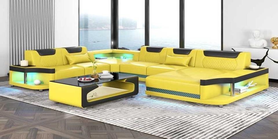 Xlmoebel Wohnlandschaft Riesiges Ecksofa Wohnlandschaft mit LED-Beleuchtung in XXL-Größe, Hergestellt in Europa Xlmoebel Wohnlandschaft Riesiges Ecksofa Wohnlandschaft mit LED-Beleuchtung in XXL-Größe, Hergestellt in Europa von Xlmoebel