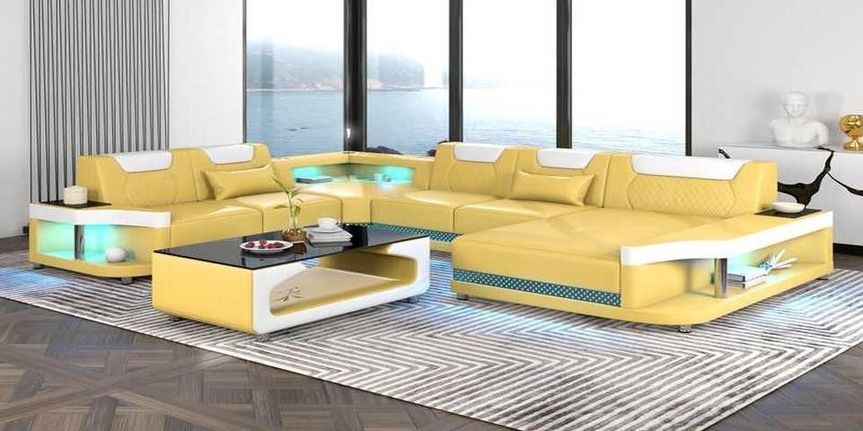 Xlmoebel Wohnlandschaft Riesiges Ecksofa Wohnlandschaft mit LED-Beleuchtung in XXL-Größe, Hergestellt in Europa Xlmoebel Wohnlandschaft Riesiges Ecksofa Wohnlandschaft mit LED-Beleuchtung in XXL-Größe, Hergestellt in Europa von Xlmoebel