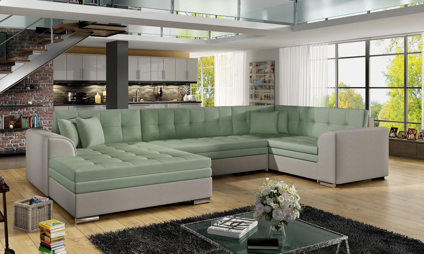 Xlmoebel Wohnlandschaft Sofa mit Bettfunktion – Design Couch in Leder oder Textil, Hergestellt in Europa Xlmoebel Wohnlandschaft Sofa mit Bettfunktion – Design Couch in Leder oder Textil, Hergestellt in Europa von Xlmoebel