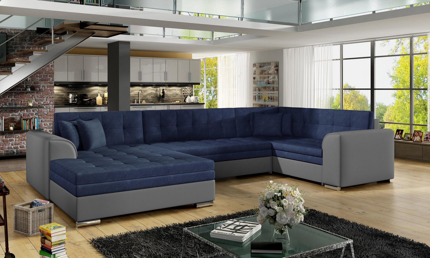 Xlmoebel Wohnlandschaft Sofa mit Bettfunktion – Design Couch in Leder oder Textil, Hergestellt in Europa Xlmoebel Wohnlandschaft Sofa mit Bettfunktion – Design Couch in Leder oder Textil, Hergestellt in Europa von Xlmoebel