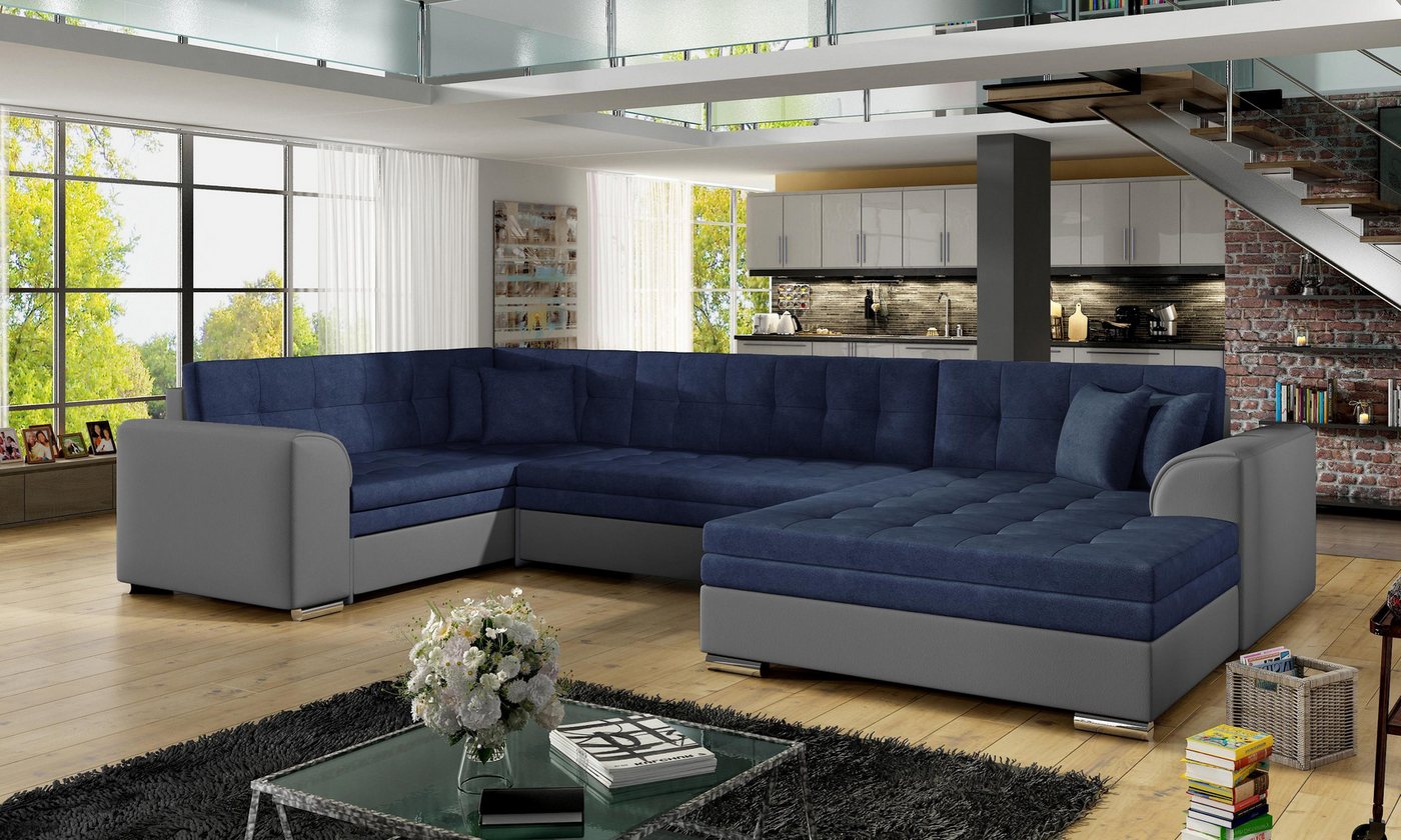 Xlmoebel Wohnlandschaft Sofa mit Bettfunktion – Design Couch in Leder oder Textil, Hergestellt in Europa Xlmoebel Wohnlandschaft Sofa mit Bettfunktion – Design Couch in Leder oder Textil, Hergestellt in Europa von Xlmoebel