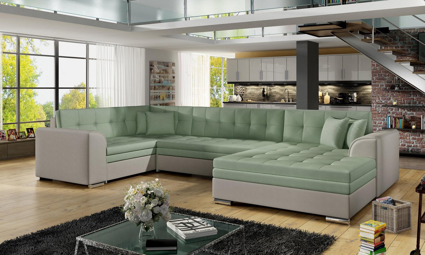 Xlmoebel Wohnlandschaft Sofa mit Bettfunktion – Design Couch in Leder oder Textil, Hergestellt in Europa Xlmoebel Wohnlandschaft Sofa mit Bettfunktion – Design Couch in Leder oder Textil, Hergestellt in Europa von Xlmoebel