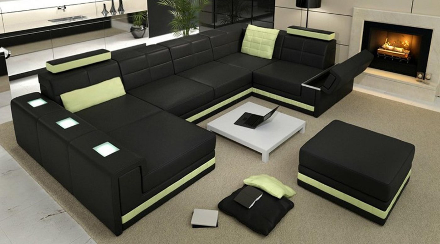 Xlmoebel Wohnlandschaft U-förmiges Ledersofa mit Hocker – Moderne Wohnlandschaft, Hergestellt in Europa Xlmoebel Wohnlandschaft U-förmiges Ledersofa mit Hocker – Moderne Wohnlandschaft, Hergestellt in Europa von Xlmoebel