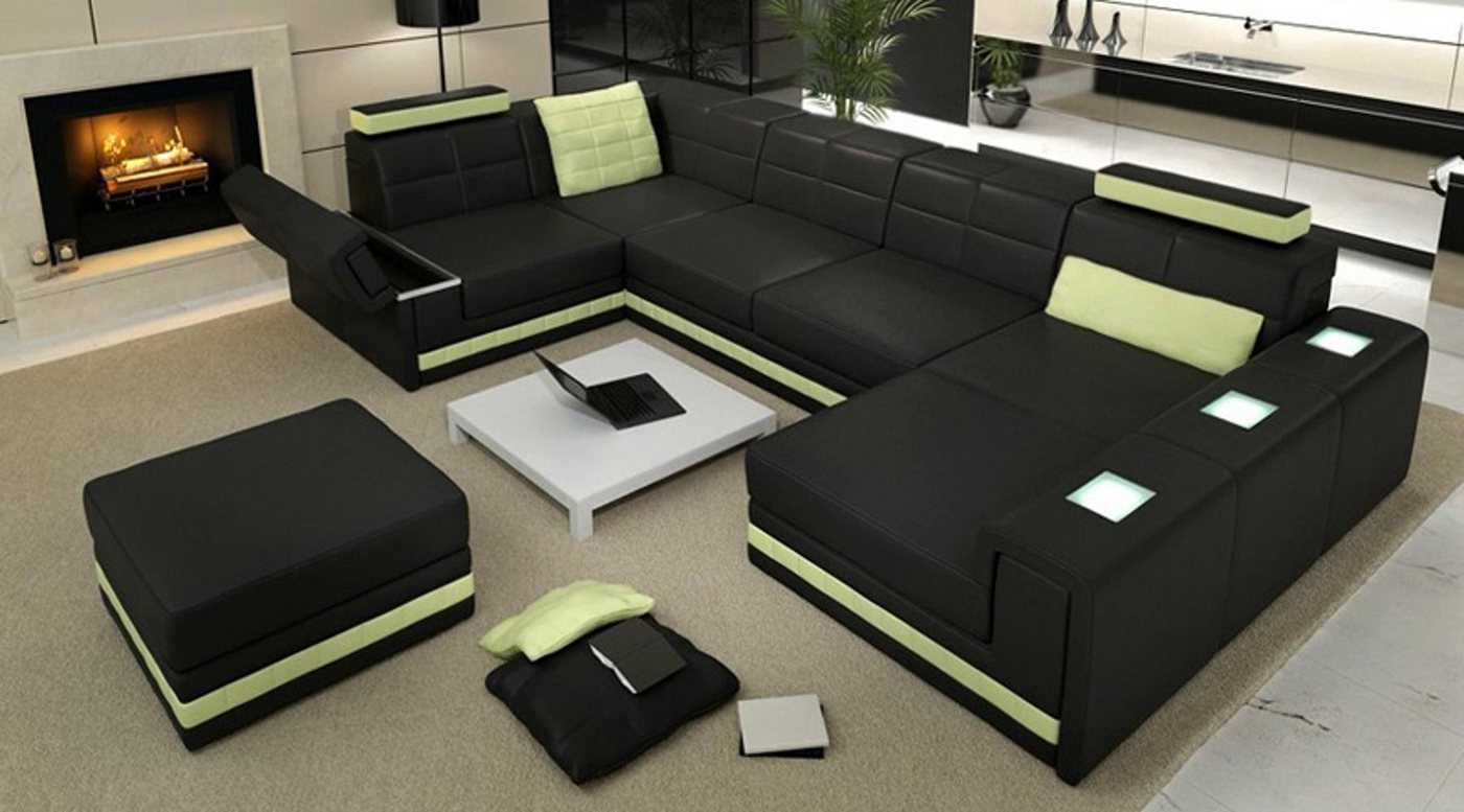 Xlmoebel Wohnlandschaft U-förmiges Ledersofa mit Hocker – Moderne Wohnlandschaft, Hergestellt in Europa Xlmoebel Wohnlandschaft U-förmiges Ledersofa mit Hocker – Moderne Wohnlandschaft, Hergestellt in Europa von Xlmoebel