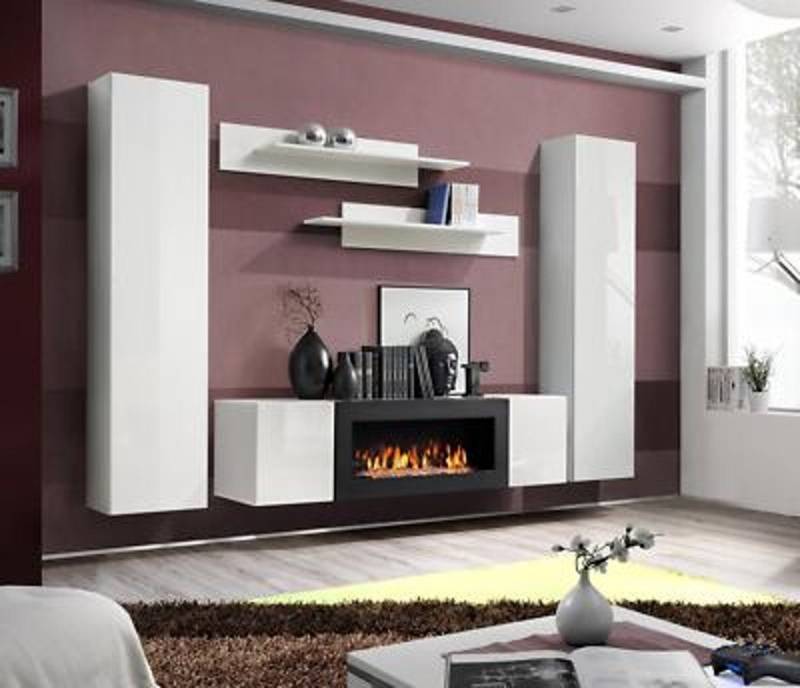 Xlmoebel Wohnwand Modern Wohnwand Designer Einrichtung Wand Regale Hänge Vitrine Sofort, (6-St., Wohnwand), Made in Europa von Xlmoebel