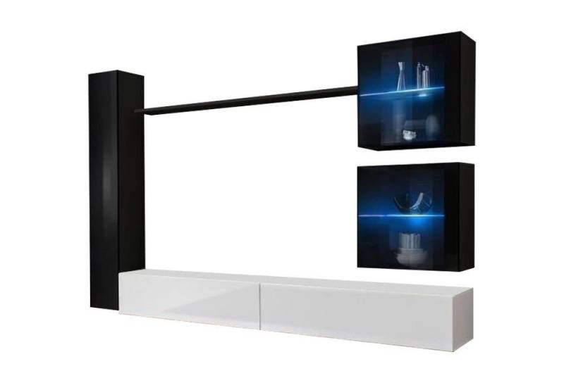 Xlmoebel Wohnwand Luxus Wohnzimmerwand Set 6tlg Designer TV-Möbel, (8-St), Hergestellt in Europa von Xlmoebel