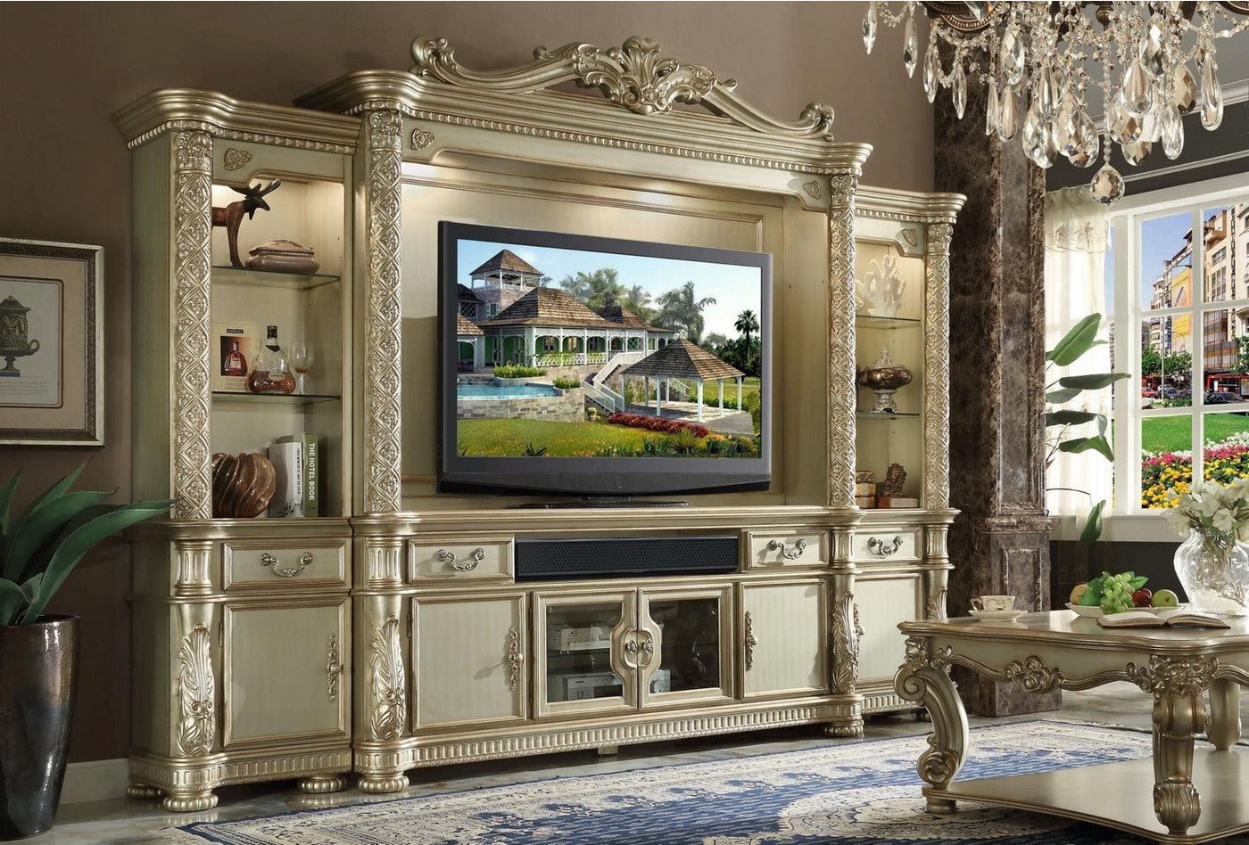 Xlmoebel TV-Wand Wohnzimmer Anbauwand TV-Schrank Regal Klassische Möbelwand, (1-St., Wohnwand), Hergestellt In Italy von Xlmoebel