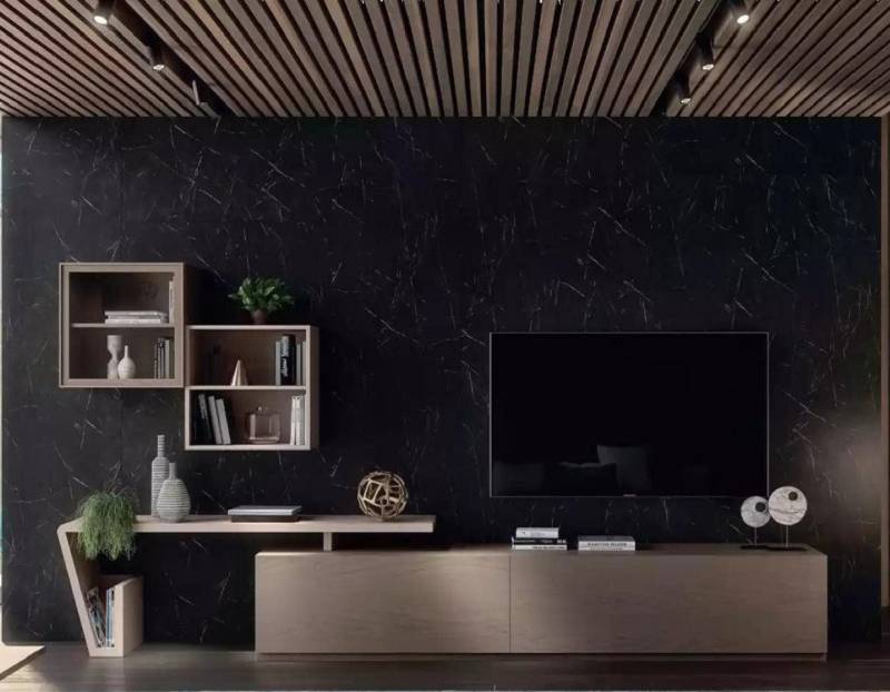 Xlmoebel Wohnwand Moderne Wohnwand in Braun für das Wohnzimmer, 360 cm breit., (Wohnwand), Hergestellt in Europa von Xlmoebel