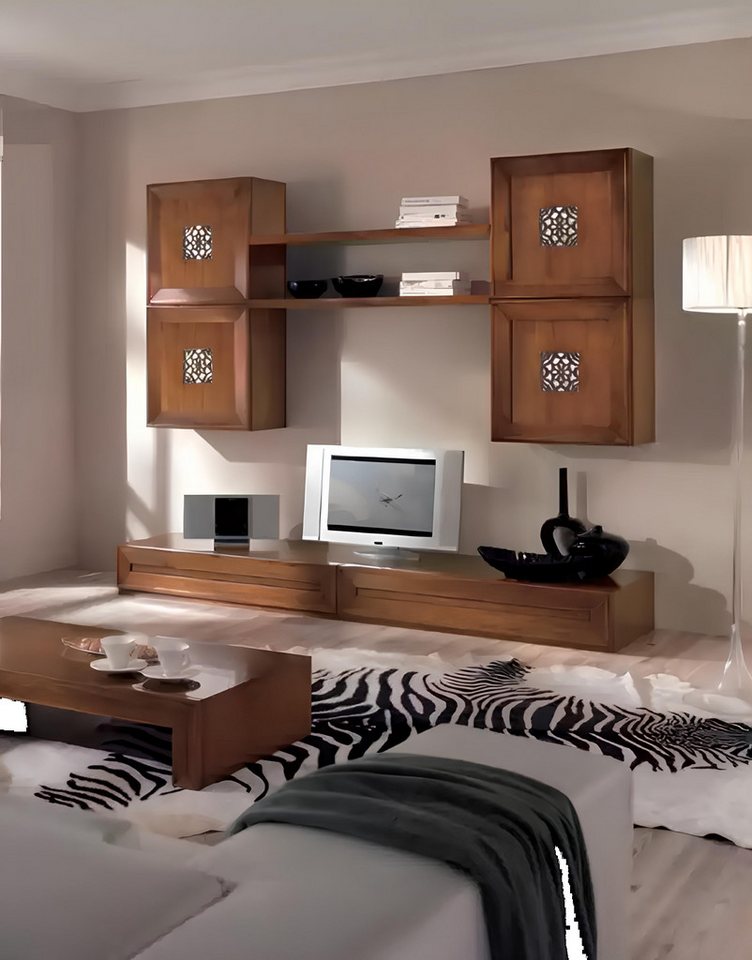 Xlmoebel Wohnwand Neu Designer Wohnzimmermöbel Set in Braun mit Sideboard und Wohnwand, (Wohnwand), Hergestellt in Europa von Xlmoebel