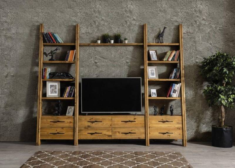 Xlmoebel Wohnwand Neue luxuriöse Holzmöbel für das Wohnzimmer - Wohnzimmermöbel-Set, (Wohnwand), Hergestellt in Europa von Xlmoebel