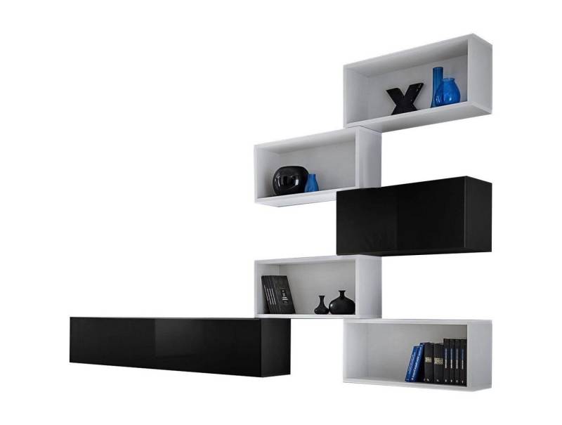 Xlmoebel Wohnwand Wandmöbel-Set Designerstück TV-Bord Regal Zeitgemäß Holz Neu, Hergestellt in Europa von Xlmoebel