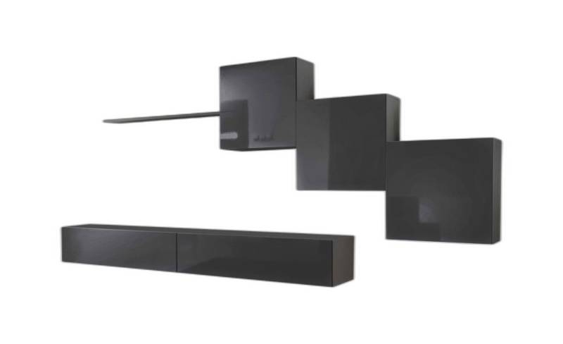 Xlmoebel Wohnwand Wohnzimmer Arrangement 6-teilig Regalset Komplettschrank Kombi, (6-St., 1x Wohnwand + 2x TV Ständer + 3x Wandschrank + 1x Wandregal), Hergestellt in Europa von Xlmoebel