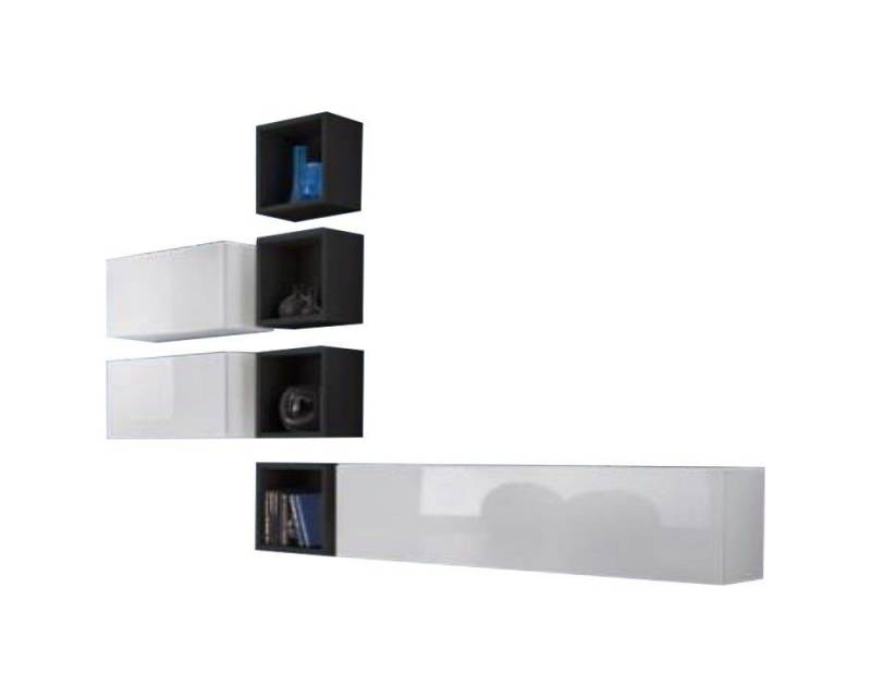 Xlmoebel Wohnwand Wohnzimmer Komplett Möbelwand TV-Möbel Holz-Designer Regal, (6-St., Wohnwand), Hergestellt in Europa von Xlmoebel