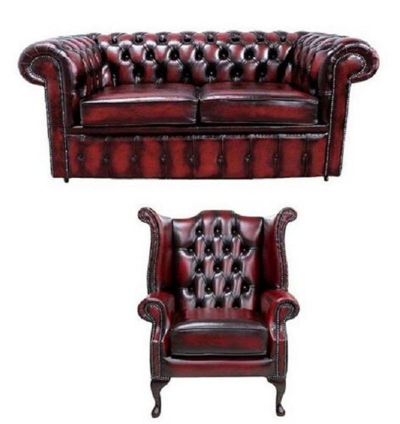 Xlmoebel Wohnzimmer-Set Designer Sofa Sessel Polster Sofagarnitur Chesterfield Stil Klassik, (2-St., Sofa 2-Sitzer + Sessel), Hergestellt in Europa von Xlmoebel