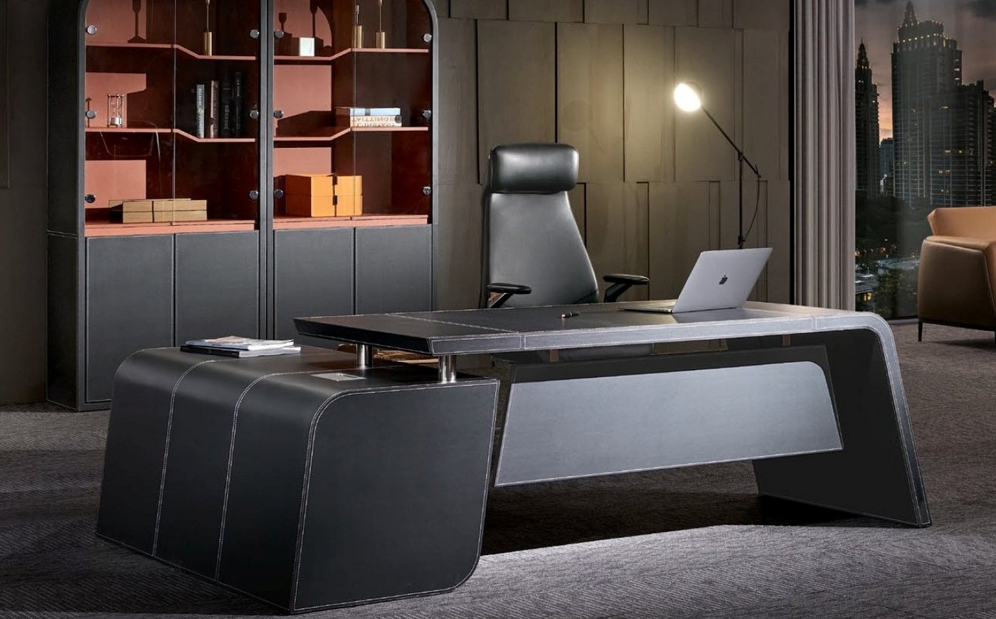 Xlmoebel Büromöbel-Set Eck-Schreibtisch Stuhl Büroausstattung Chefzimmer Möbel 2-teiliges Set, (Eckschreibtisch + Sessel), Hergestellt in Europa von Xlmoebel