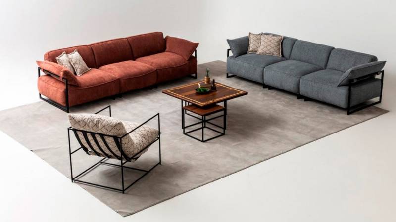 Xlmoebel Wohnzimmer-Set Elegante Sitzgruppe 2x Vierplatz Designer Stühle Wohnraum Sofas, (2x Sofa 4 Sitzer / Sessel), Hergestellt in Europa von Xlmoebel