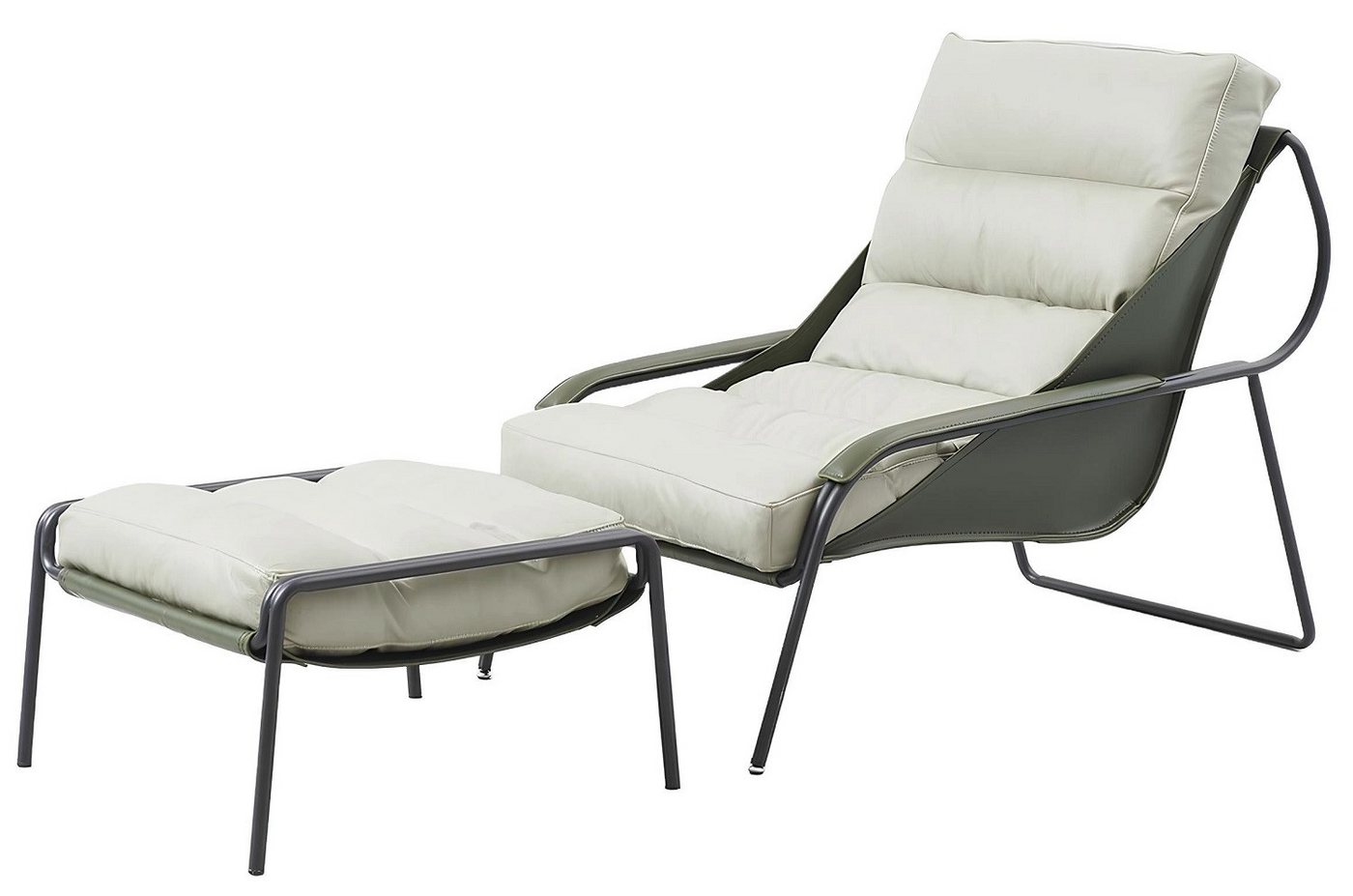 Xlmoebel Relaxsessel Entspannungs-Liegesessel Möbel 2-teiliges (Sessel + Hocker), Hergestellt in Europa von Xlmoebel