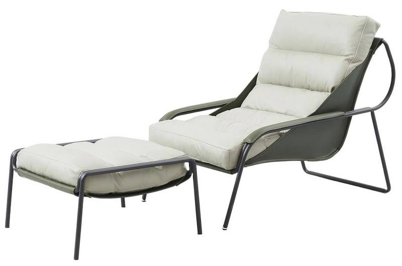 Xlmoebel Relaxsessel Entspannungs-Liegesessel Möbel 2-teiliges (Sessel + Hocker), Hergestellt in Europa von Xlmoebel