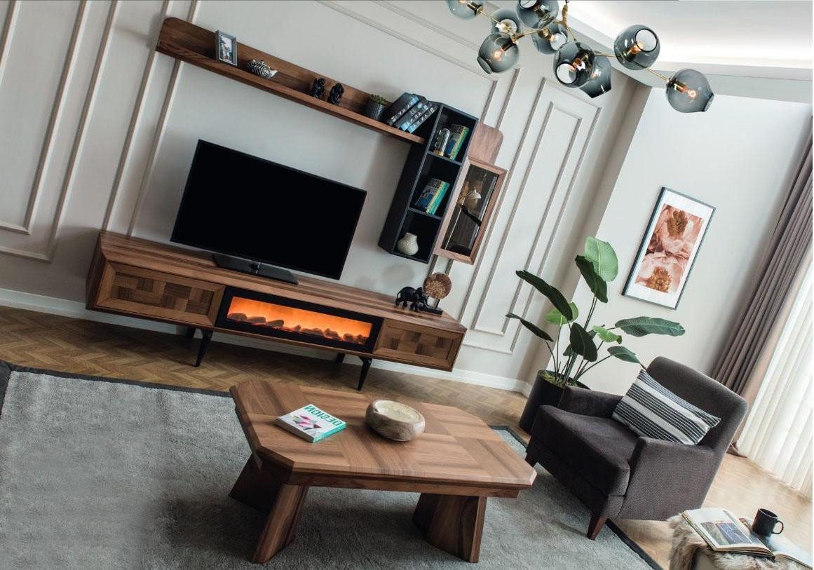 Xlmoebel Wohnwand Exklusives Wohnzimmer-Set mit Designer TV-Möbeln und Couchtisch, (Set Wohnzimmer 3tlg (TV-Ständer + Wandschrank + Couchtisch), Hergestellt in Europa von Xlmoebel