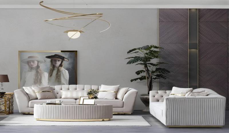 Xlmoebel Wohnzimmer-Set Hochwertige Sofagarnitur mit 3+3 Sitzen, Sofa Set für das Wohnzimmer, (2-St., Sofagarnitur 3+3 Sitzer), Hergestellt in Europa von Xlmoebel