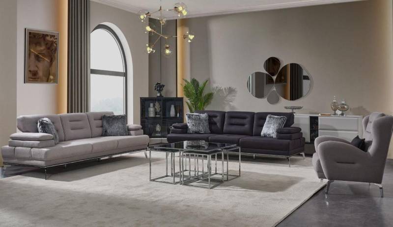 Xlmoebel Polstergarnitur Hochwertiges Sofa-Set 3-Sitzer 2-Sitzer Couch Sessel in modernem, (3-tlg., Sofagarnitur 3 + 3 + 1 Sitzer), Hergestellt in Europa von Xlmoebel