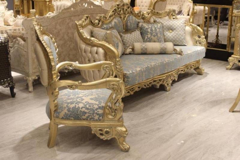 Xlmoebel Wohnzimmer-Set Klassische Sofa Kombination 3+1+1 Sitzer 3-teilig Set 2x Stühle, (3-St., 1x 3-Sitzer + 2x Sessel), Hergestellt in Europa von Xlmoebel
