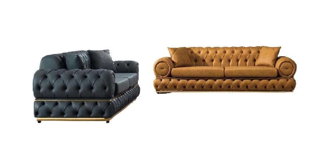 Xlmoebel Wohnzimmer-Set Luxuriöses Chesterfield-Sofa-Set 3+3-Sitzer-Sofa, (2-St., Sofagarnitur 3+3 Sitzer), Hergestellt in Europa von Xlmoebel
