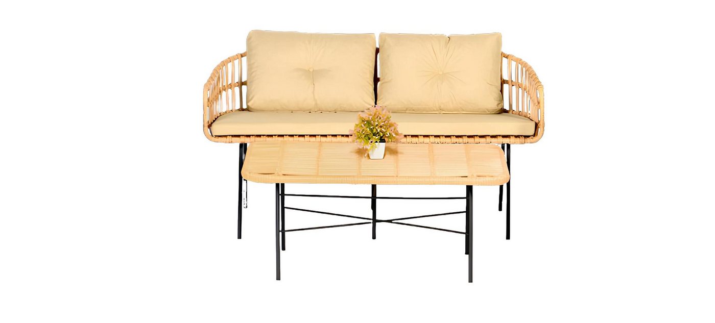 Xlmoebel Gartenlounge-Set Moderne 4-teilige Sitzgruppe für den Garten: Terrassenmöbel Set, (GartenMöbel Set 4tlg (Sofa 2 Sitzer + 2x Sessel + Couchtisch), Hergestellt in Europa von Xlmoebel