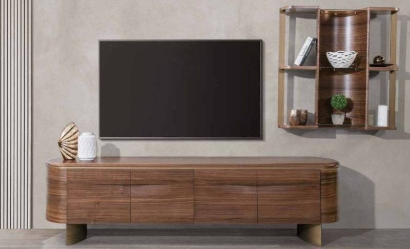 Xlmoebel Wohnzimmer-Set Moderne Designer-Wohnzimmermöbel: Wandregale, TV-Ständer, Wandschränke, (2-St., 2tlg Wonzimmer set(TV Schrank + Wandregal), Hergestellt in Europa von Xlmoebel