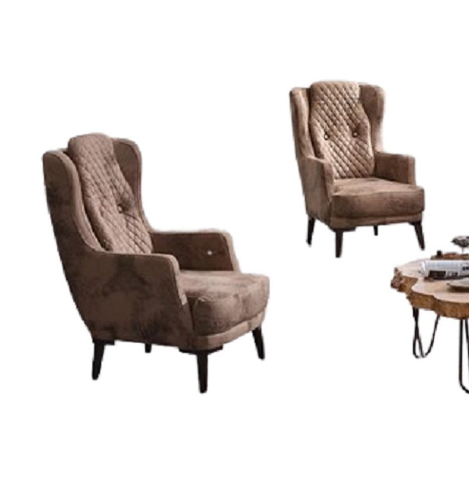 Xlmoebel Wohnzimmer-Set Moderne Luxus Polstermöbel Set mit 2 Textil-Wohnzimmersesseln, (2-St., 2x Sessel), Hergestellt in Europa von Xlmoebel