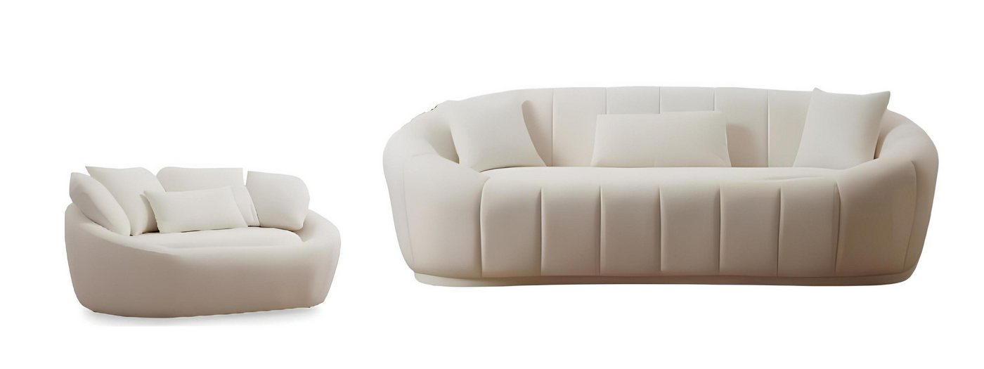 Xlmoebel Wohnzimmer-Set Modernes Set mit einem Dreisitzer und einem 2-Sitzer aus Textil, (2-St., Wohnzimmer-Set 2tlg (3-Sitzer + 2-Sitzer), Hergestellt in Europa von Xlmoebel