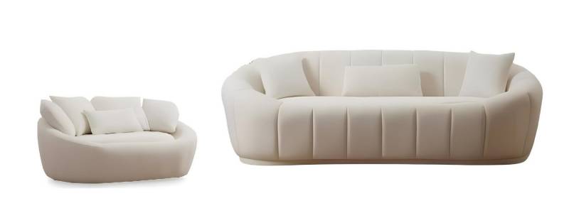Xlmoebel Wohnzimmer-Set Modernes Set mit einem Dreisitzer und einem 2-Sitzer aus Textil, (2-St., Wohnzimmer-Set 2tlg (3-Sitzer + 2-Sitzer), Hergestellt in Europa von Xlmoebel