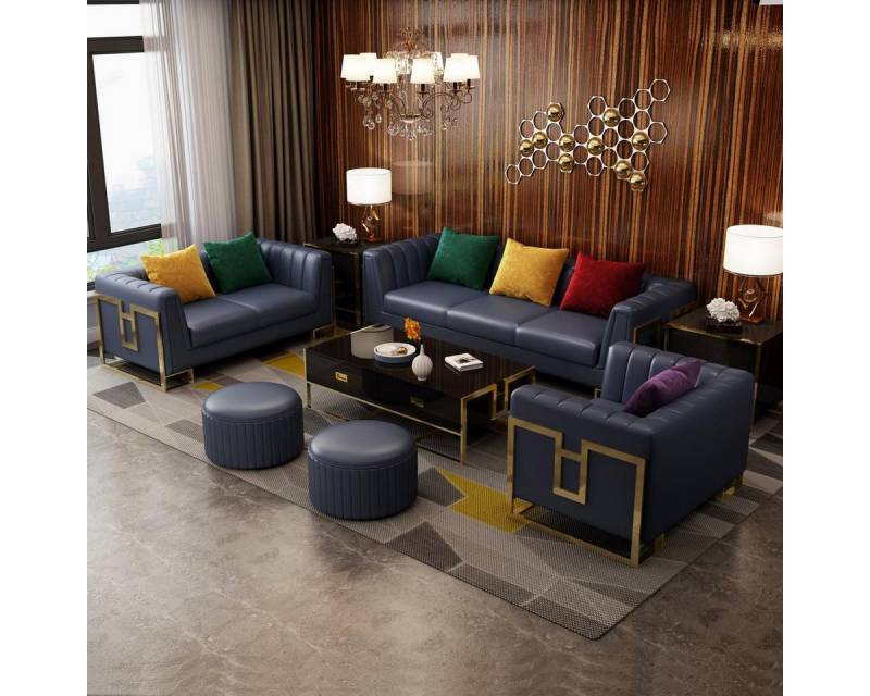 Xlmoebel Wohnzimmer-Set Modernes bestehend aus einem 3-Sitzer, 2-Sitzer und Sessel, (3-St., Sofagarnitur 3 + 2 + 1 Sitzer), Hergestellt in Europa von Xlmoebel