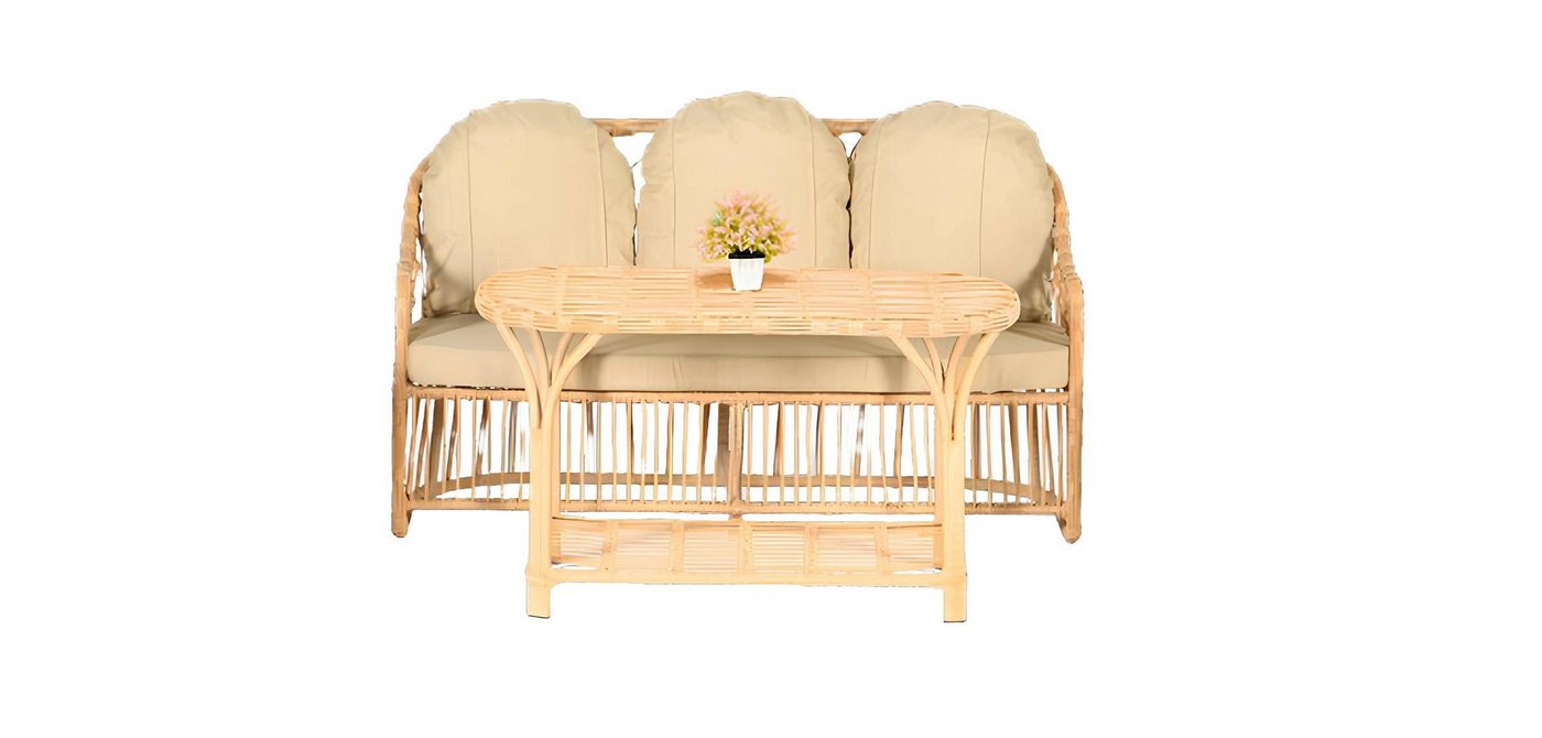 Xlmoebel Gartenlounge-Set Neu Luxuriöses Set für den Garten: 4-teiliges Ensemble, (Garten Möbel Set 4tlg (3 Sitzer Sofa + 2x Sessel + Couchtisch), Hergestellt in Europa von Xlmoebel