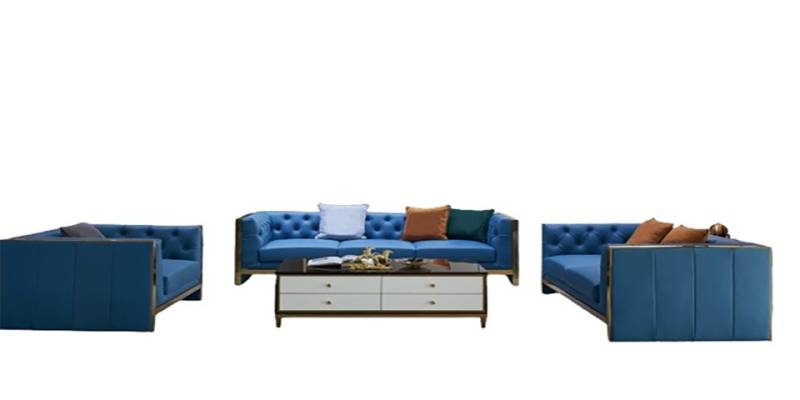 Xlmoebel Wohnzimmer-Set Neue Designer Sofagarnitur Chesterfield-Set mit 3-Sitzer, 2-Sitzer, (3-St., Sofagarnitur 3 + 2 + 1 Sitzer), Hergestellt in Europa von Xlmoebel