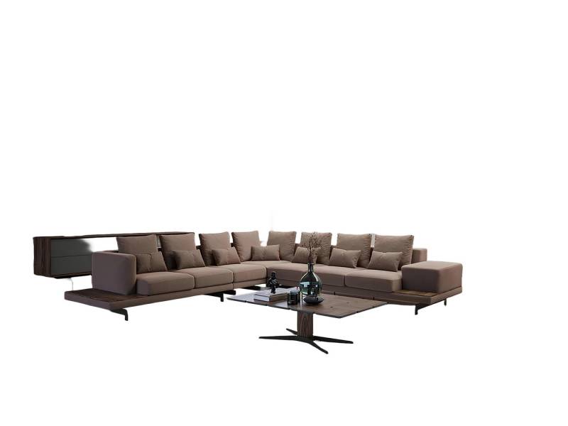 Xlmoebel Wohnzimmer-Set Neues 3-teiliges Polstermöbel-Set für das Wohnzimmer mit Designer, (3tlg Wohnzimmer Set (Ecksofa L-Form + Couchtisch + Beistelltisch), Hergestellt in Europa von Xlmoebel