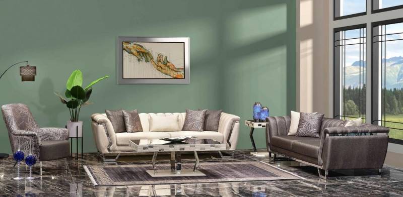 Xlmoebel Wohnzimmer-Set Neues modernes Design-Sofa-Set mit Luxus-Sitzgarnitur 3+3+1 Sitzer, (3-St., 3tlg. Wohnzimmer set (Sofagarnitur 3 + 3 + 1 Sitzer), Hergestellt in Europa von Xlmoebel