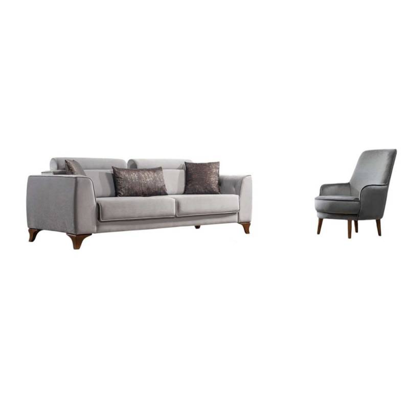 Xlmoebel Wohnzimmer-Set Sitzgruppe Couch 3+1 Sitzmöbel-Set Design Sofas Sofa Barock Polster, (2-St., Sofagarnitur 3+1 Sitzer), Hergestellt in Europa von Xlmoebel