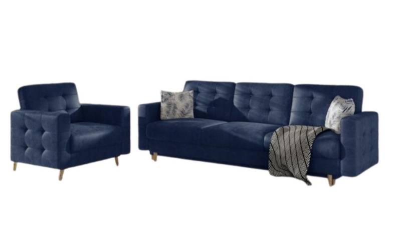 Xlmoebel Polstergarnitur Sofa-Set 3+1 Sitzer Sitzkissen Leder Sofas Couch Polsterung, (2-tlg., Sofagarnitur 3 + 1 Sitzer), Hergestellt in Europa von Xlmoebel